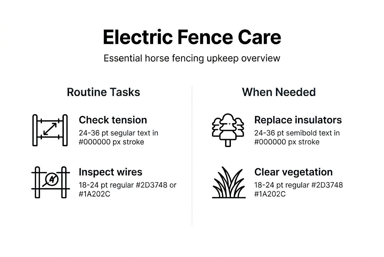 Infographic on electric fence care and maintenance