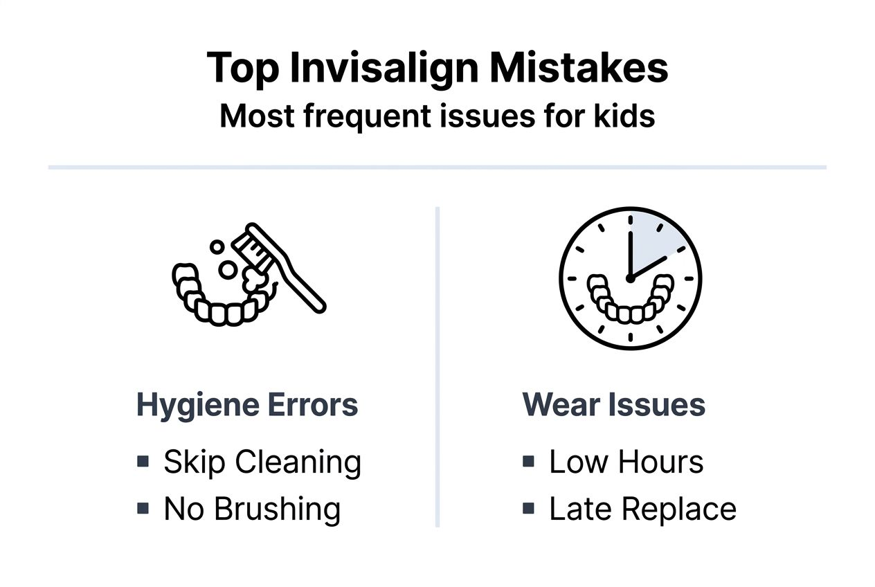 Infographic shows top kids Invisalign mistakes
