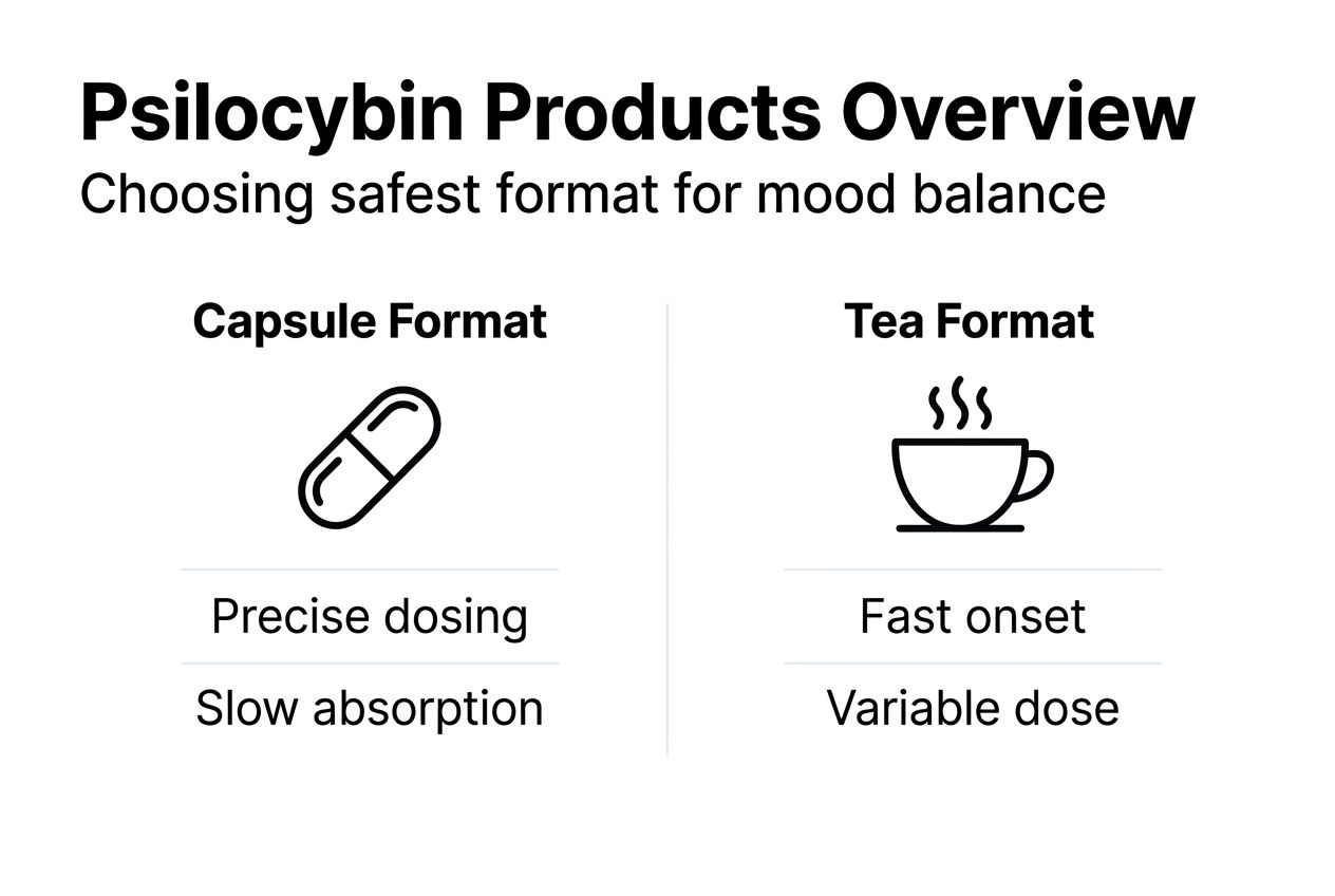 Infographic shows safe psilocybin product choice