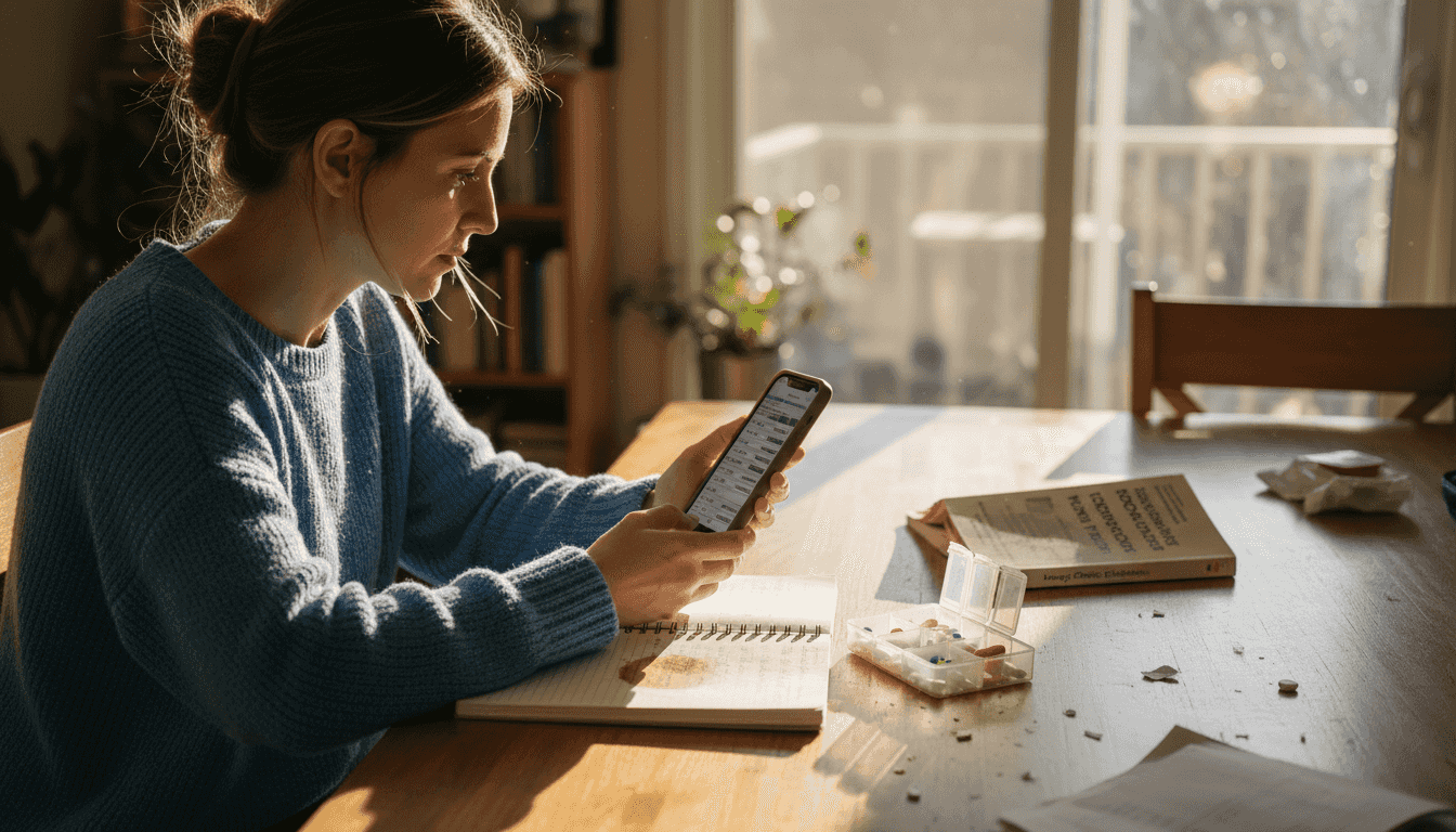 Woman plans safe psilocybin microdose schedule