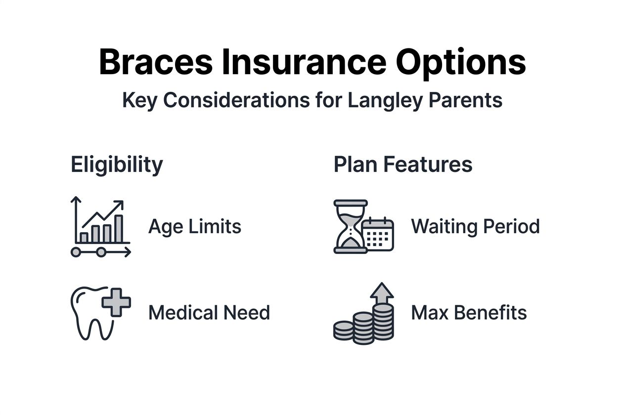 Infographic overview of braces insurance options