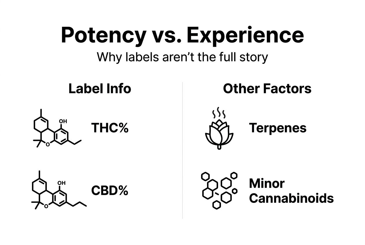 Infographic shows potency limits and entourage effect