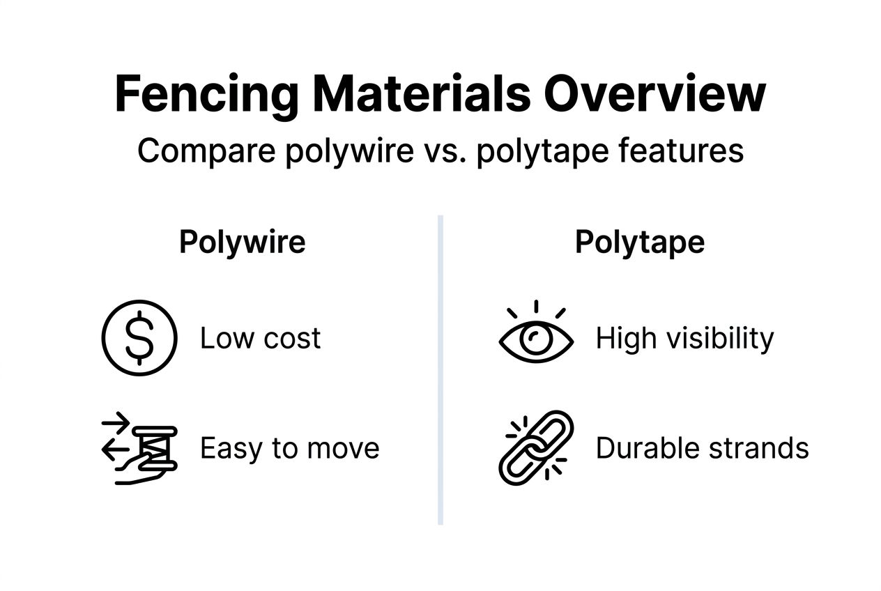 Infographic on polywire vs polytape features