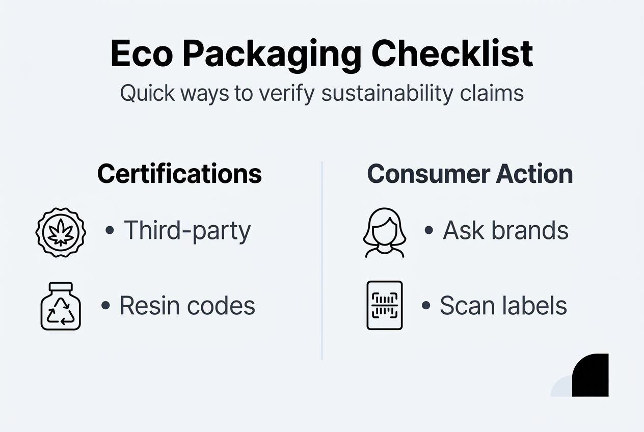 Infographic verifying eco packaging choices