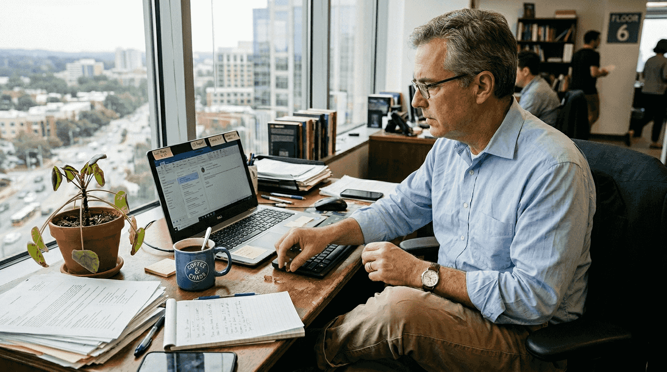 Office worker using CBD discreetly