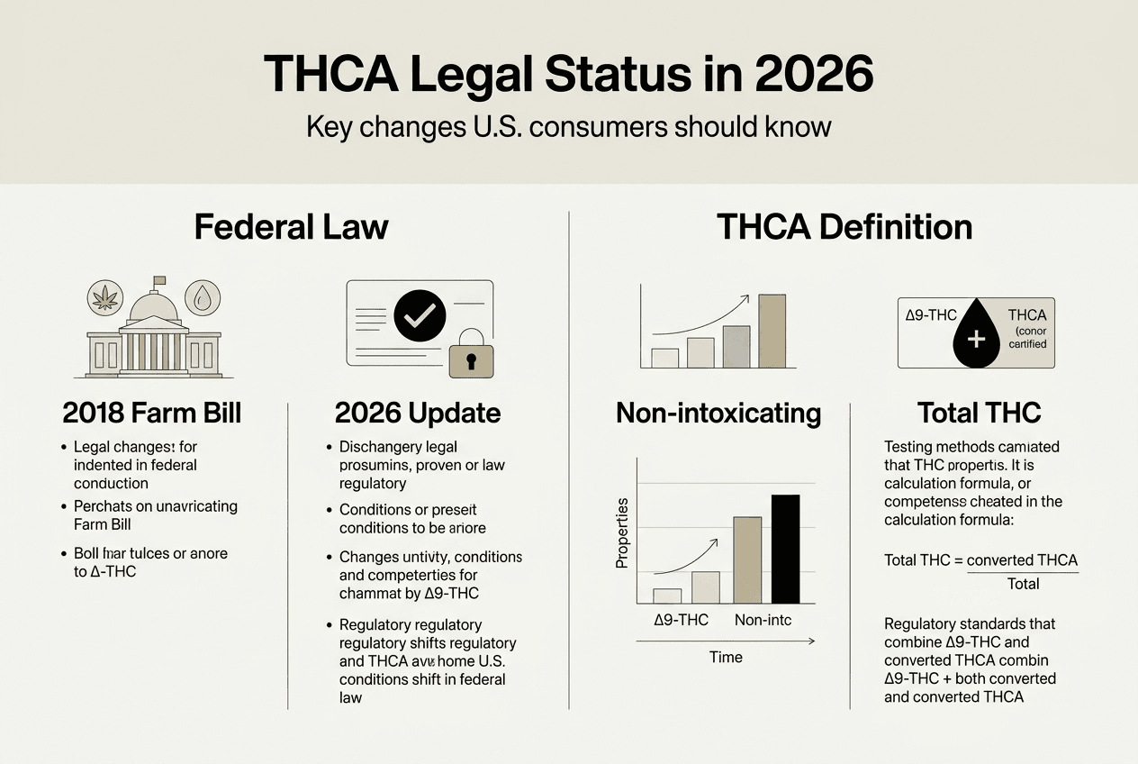 Infographic comparing THCA law changes by year
