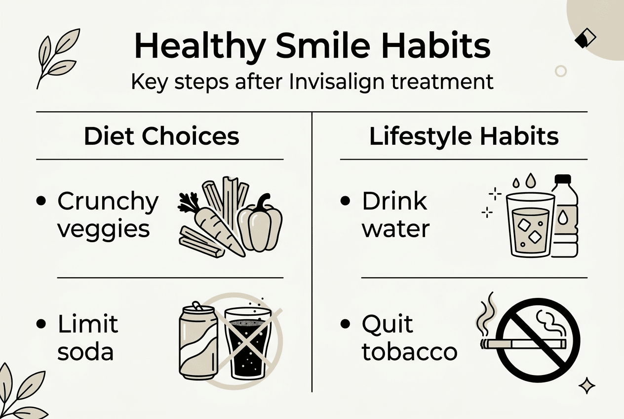 Infographic shows healthy diet and lifestyle steps