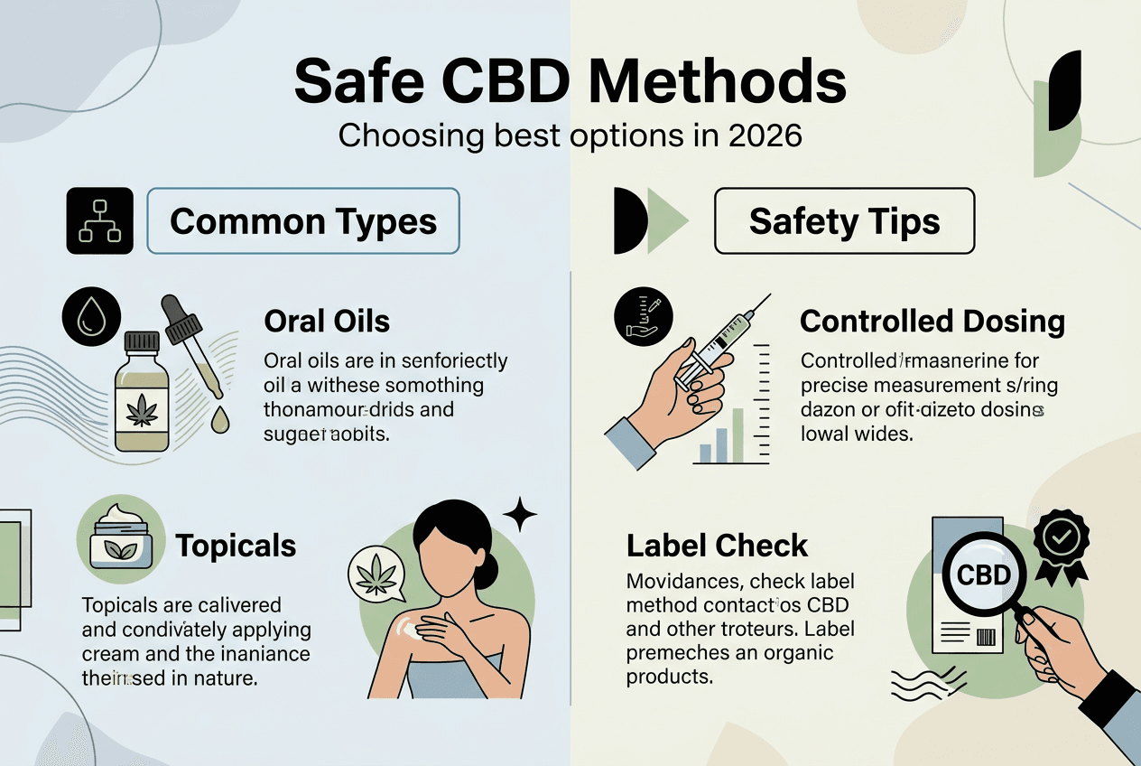 CBD methods and safety tips infographic