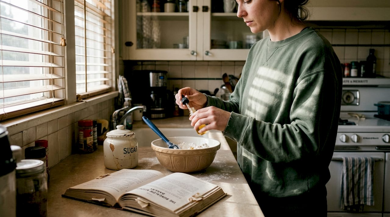 Woman measuring cannabis oil for edibles