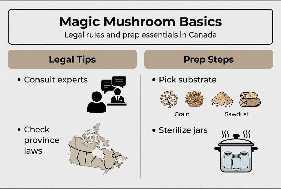 Infographic showing legal and prep basics overview