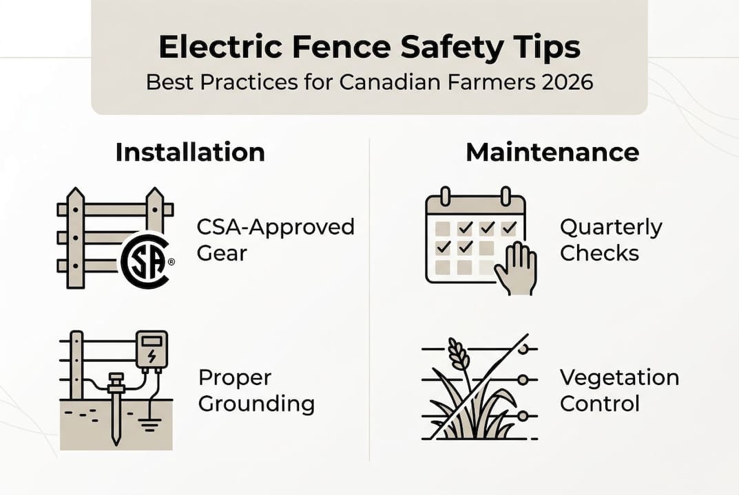 Infographic of top electric fence safety tips