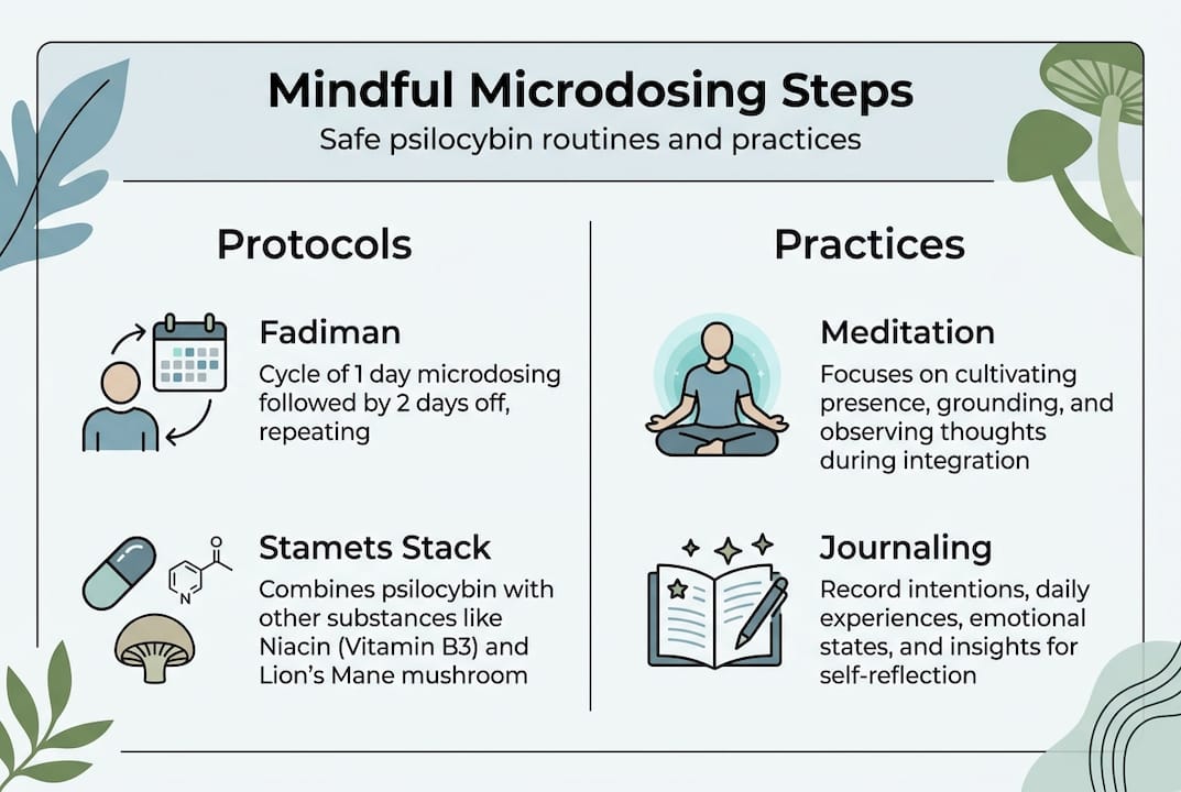 Infographic mindful microdosing protocols practices