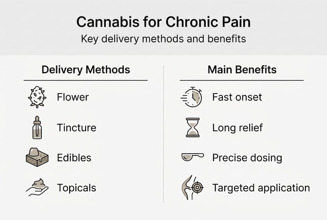 Infographic cannabis delivery methods and benefits