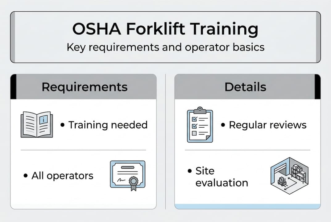 Infographic OSHA forklift training requirements overview