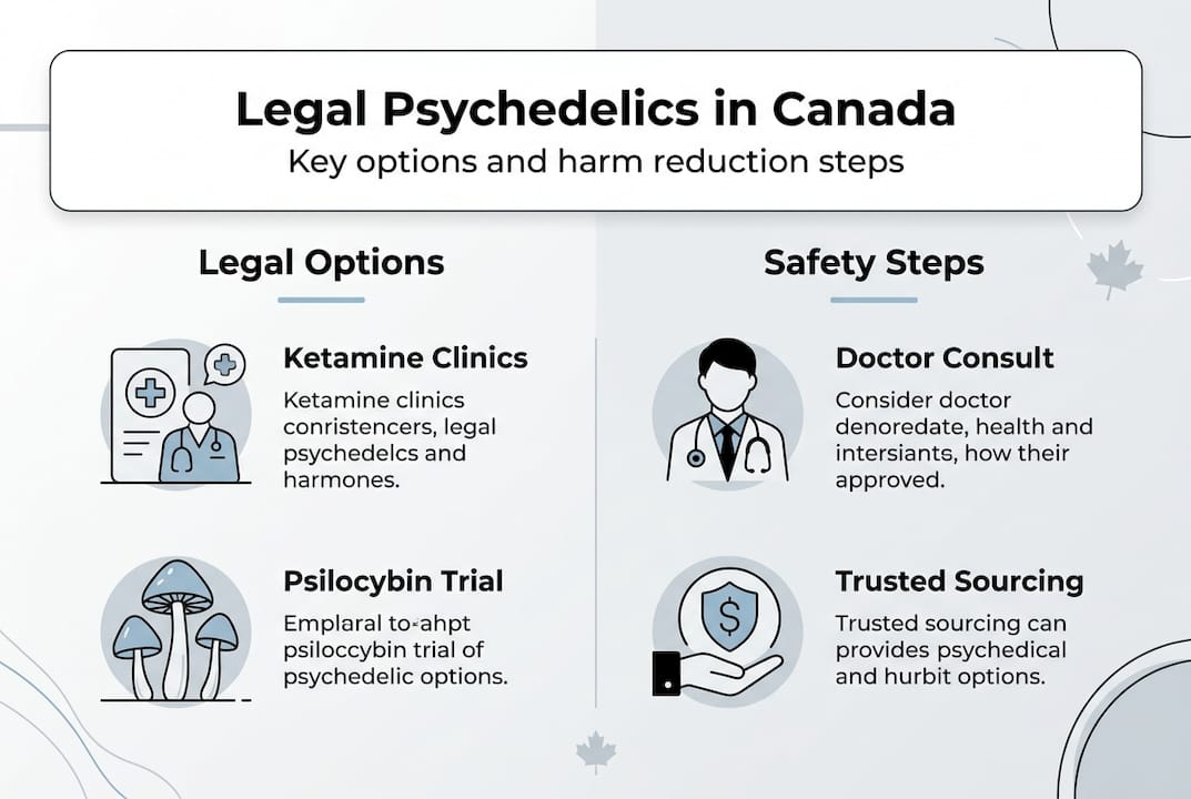 Infographic on legal psychedelics and harm reduction