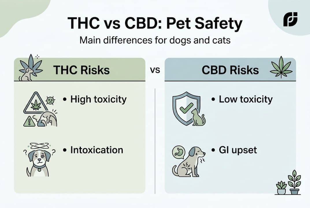 Infographic compares THC and CBD safety