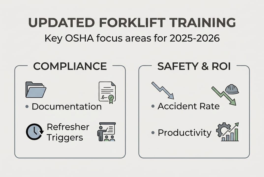 Infographic of forklift training compliance and safety