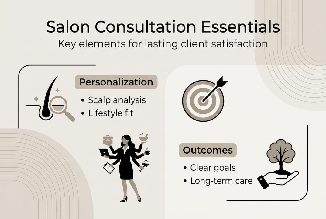 Infographic of salon consultation essentials