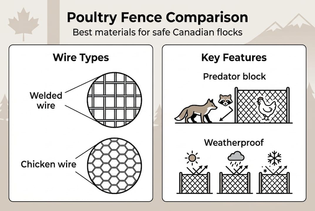 Infographic compares poultry fencing types