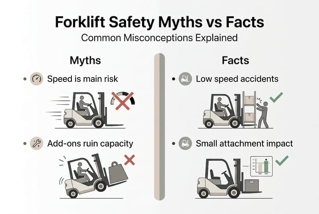 Infographic: forklift safety myths versus facts