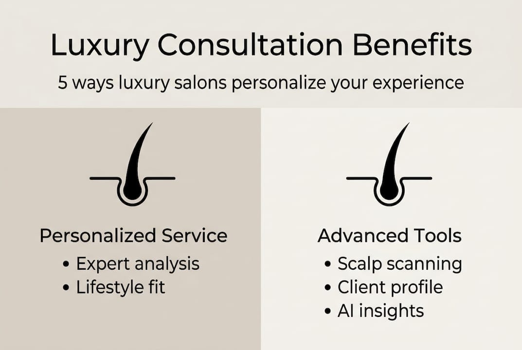 Infographic showing luxury consultation advantages