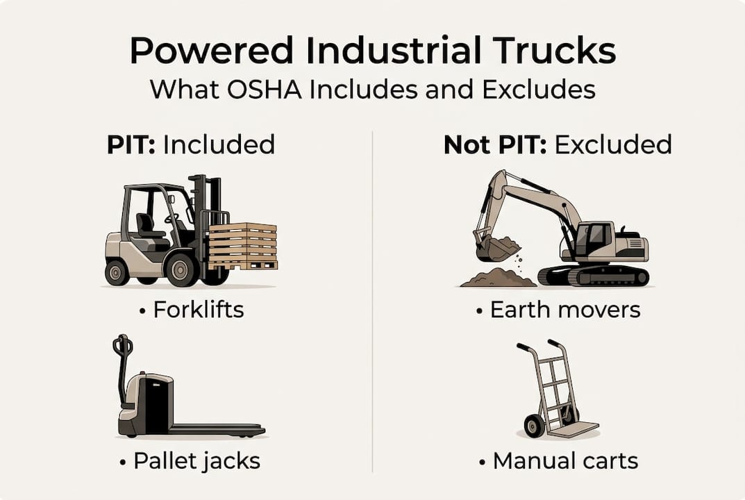 Infographic showing included and excluded vehicles