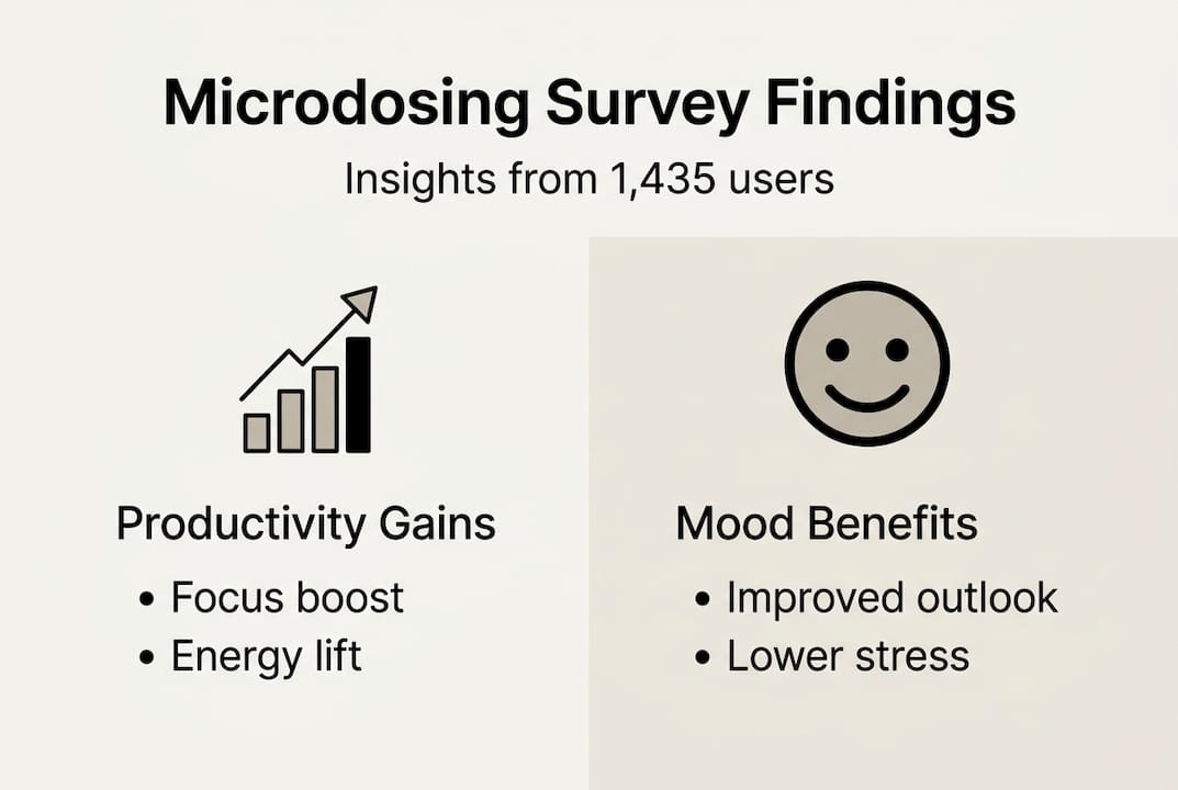 Infographic showing microdosing survey effects