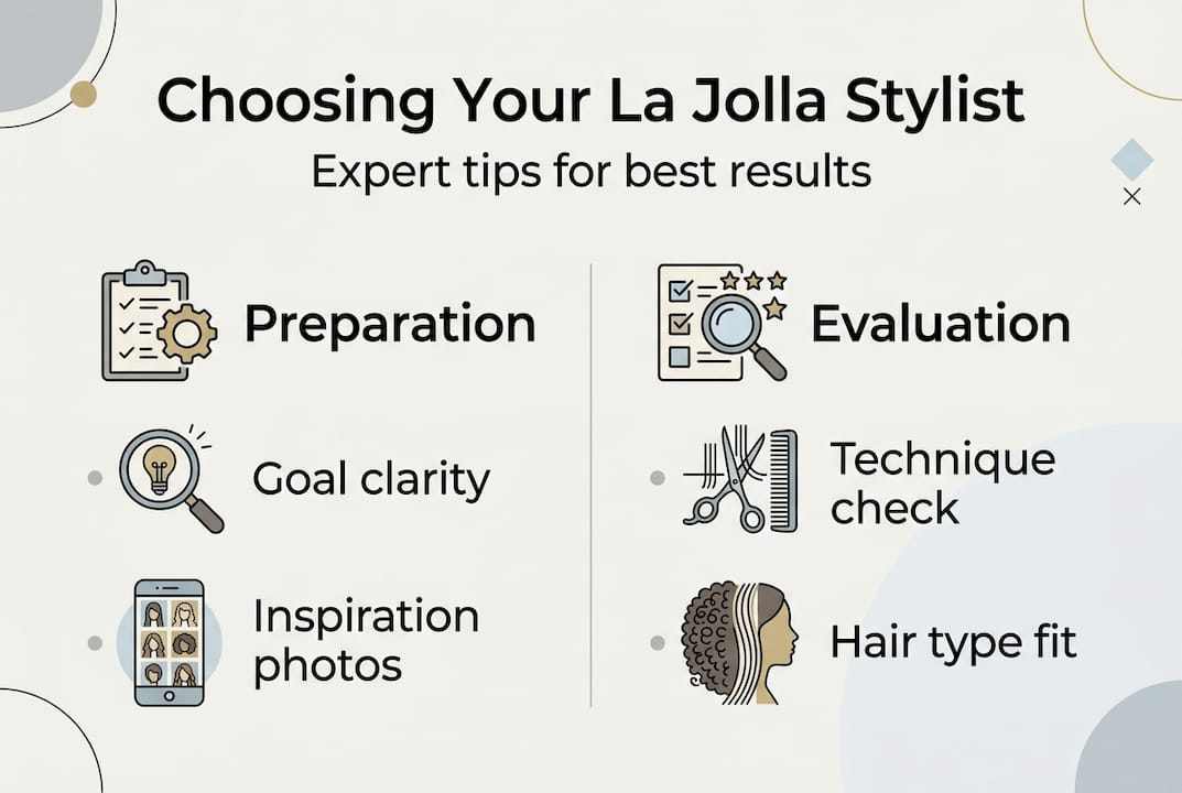 Infographic for choosing a hair stylist