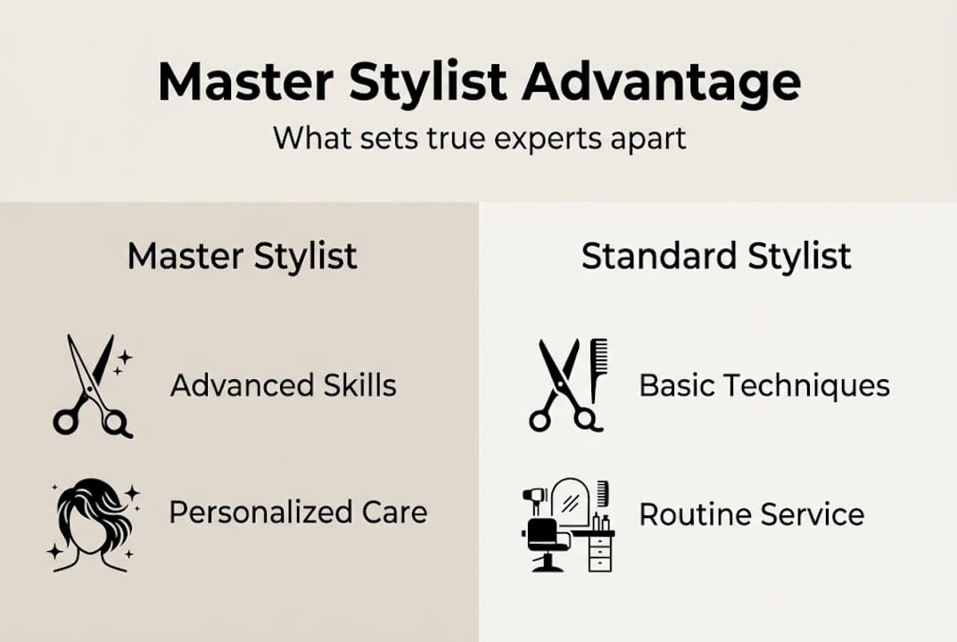 Infographic comparing master and standard stylists