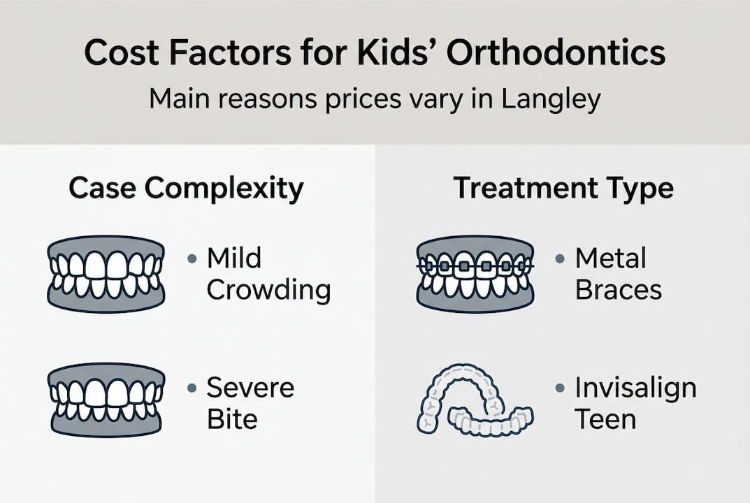 Infographic shows main kids orthodontic cost factors