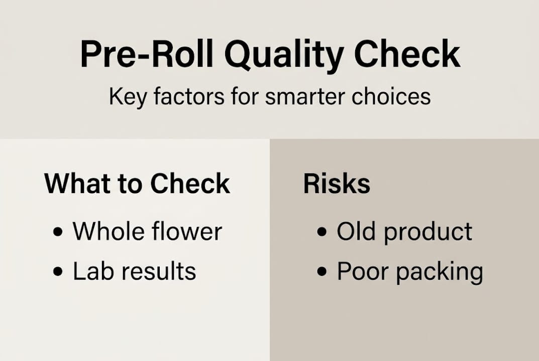 Infographic summarizing pre-roll quality factors