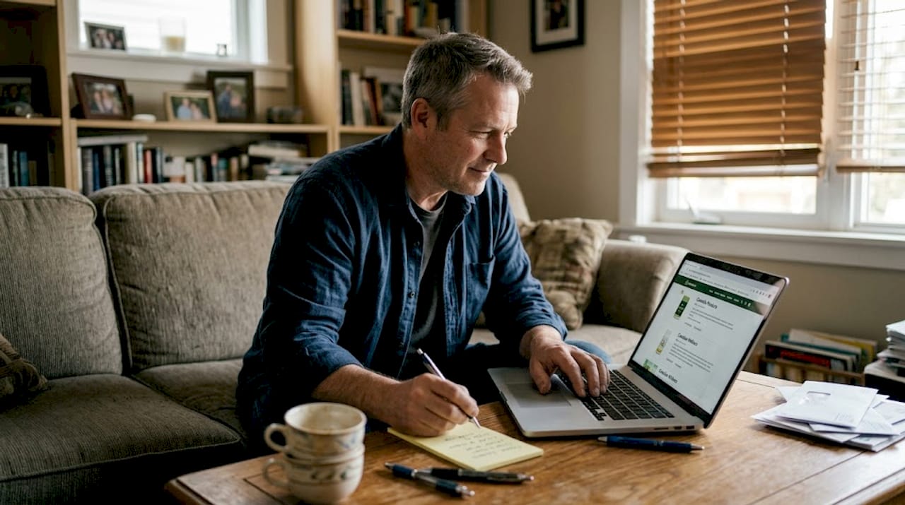 Browsing cannabis products online from home