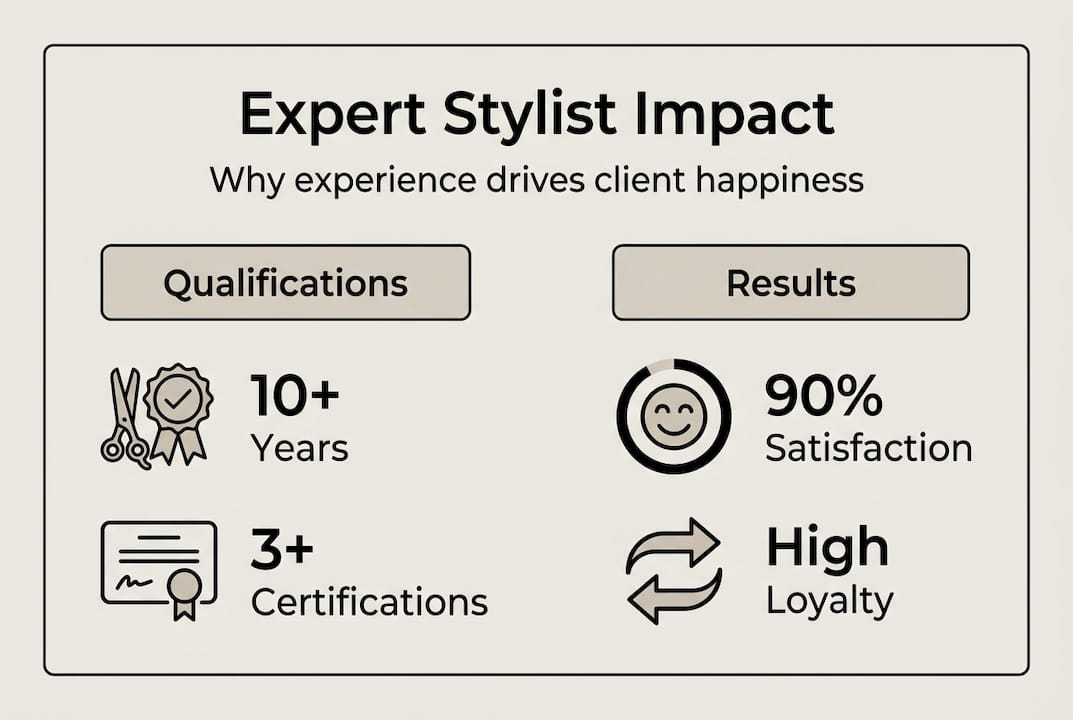 Infographic highlights expert stylist qualifications and results