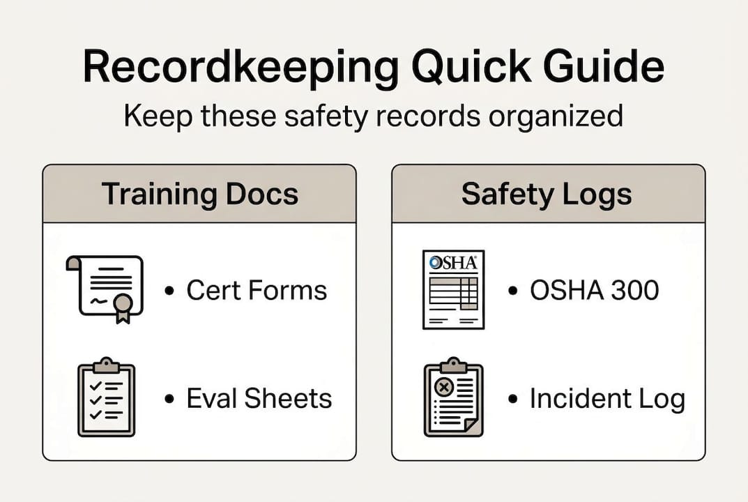 Infographic for recordkeeping and safety logs