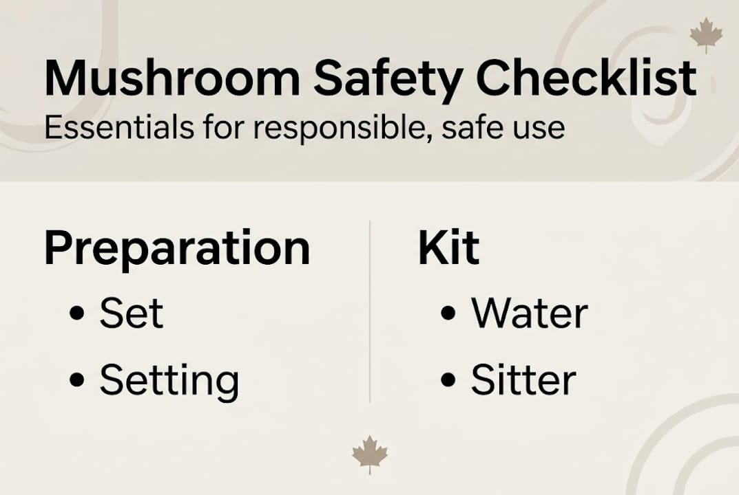 Infographic with safety checklist for responsible use