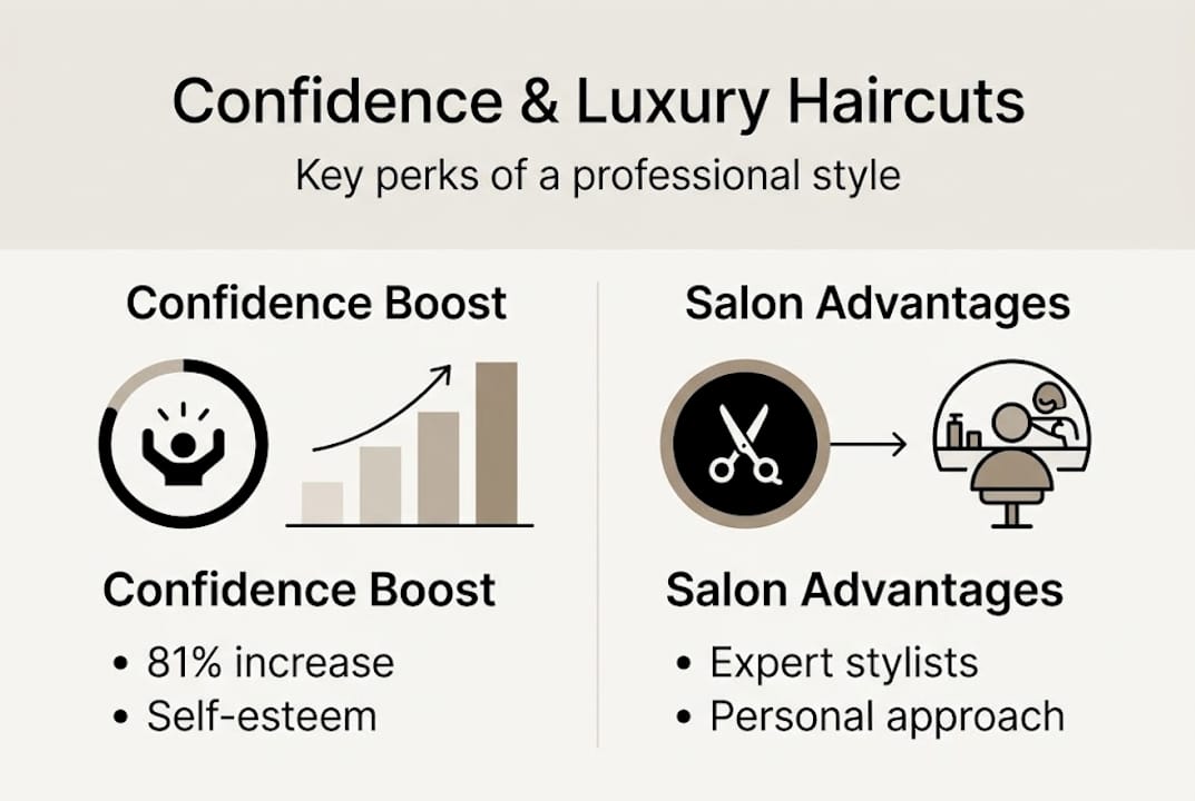 Infographic with confidence and salon key points
