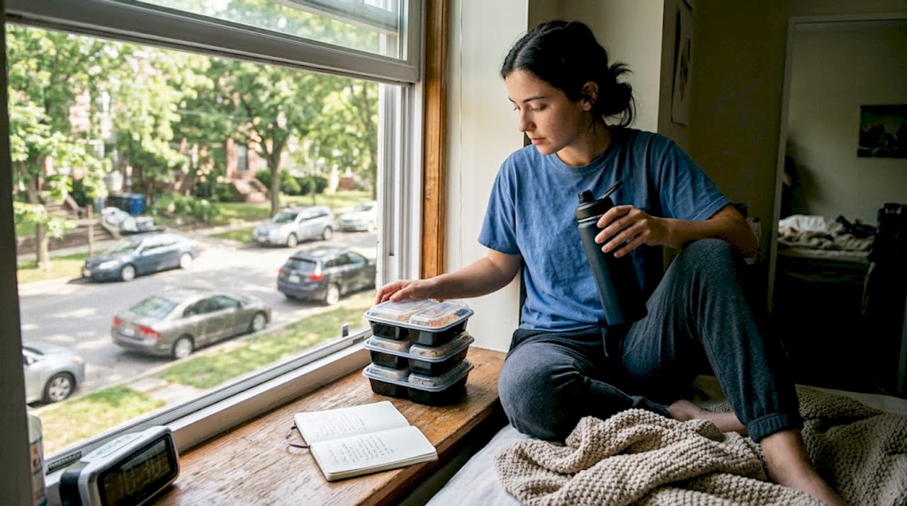 Person preparing body for mushroom journey