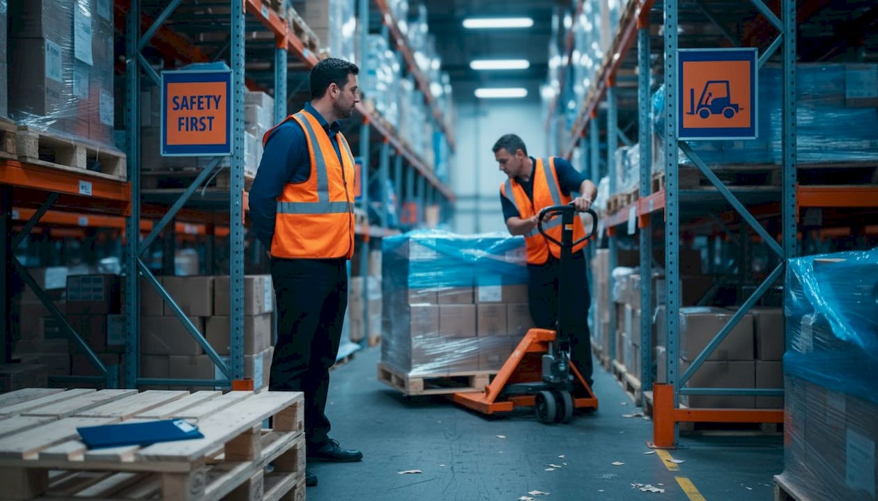 Operator training with electric pallet jack