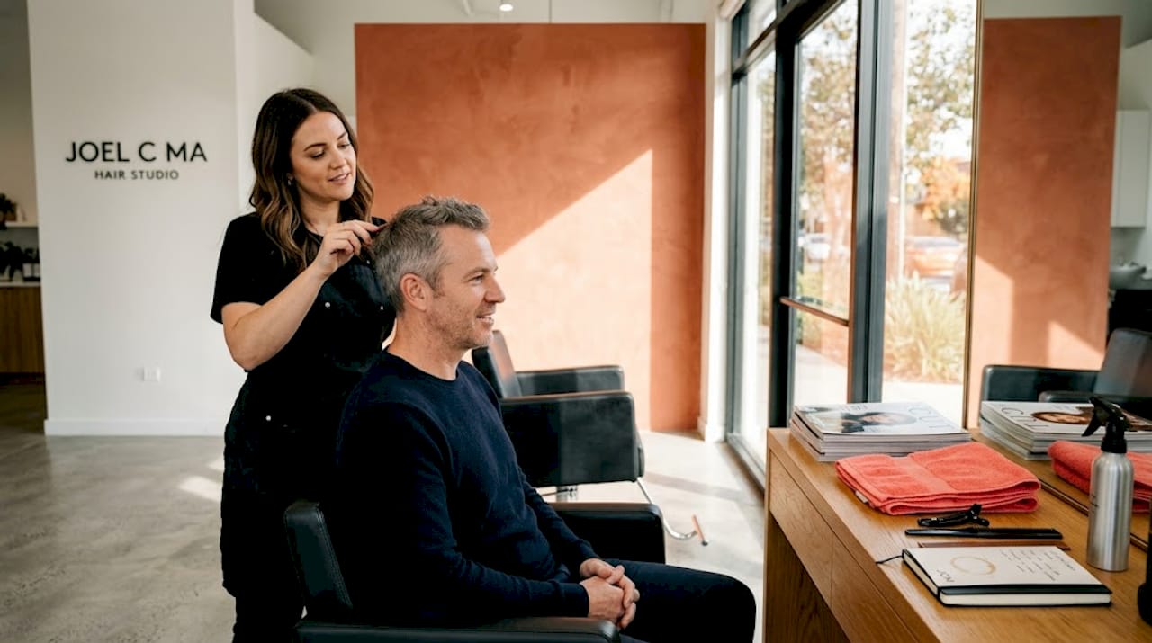 Conversation between client and stylist in studio