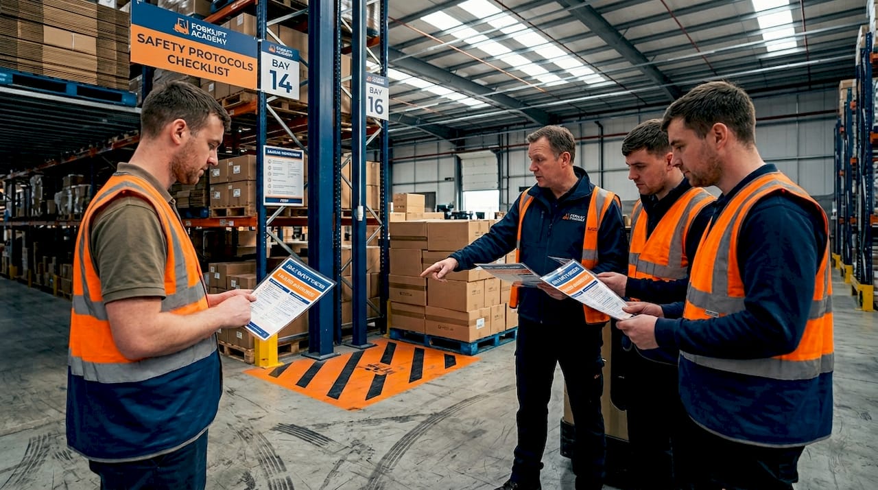 Operators receiving site-specific forklift instruction