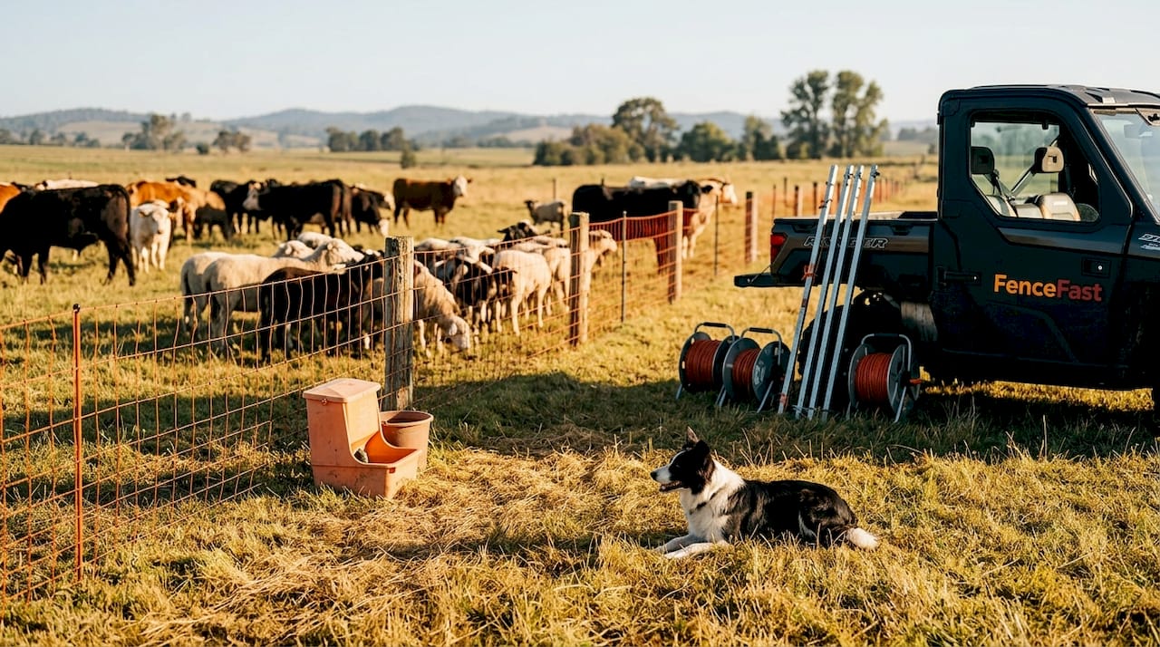 Cattle, sheep, and goats grazing together