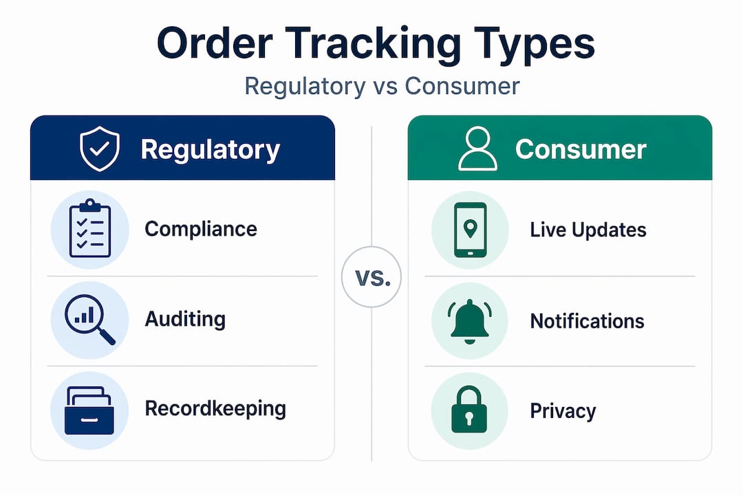 Infographic comparing regulatory and consumer tracking