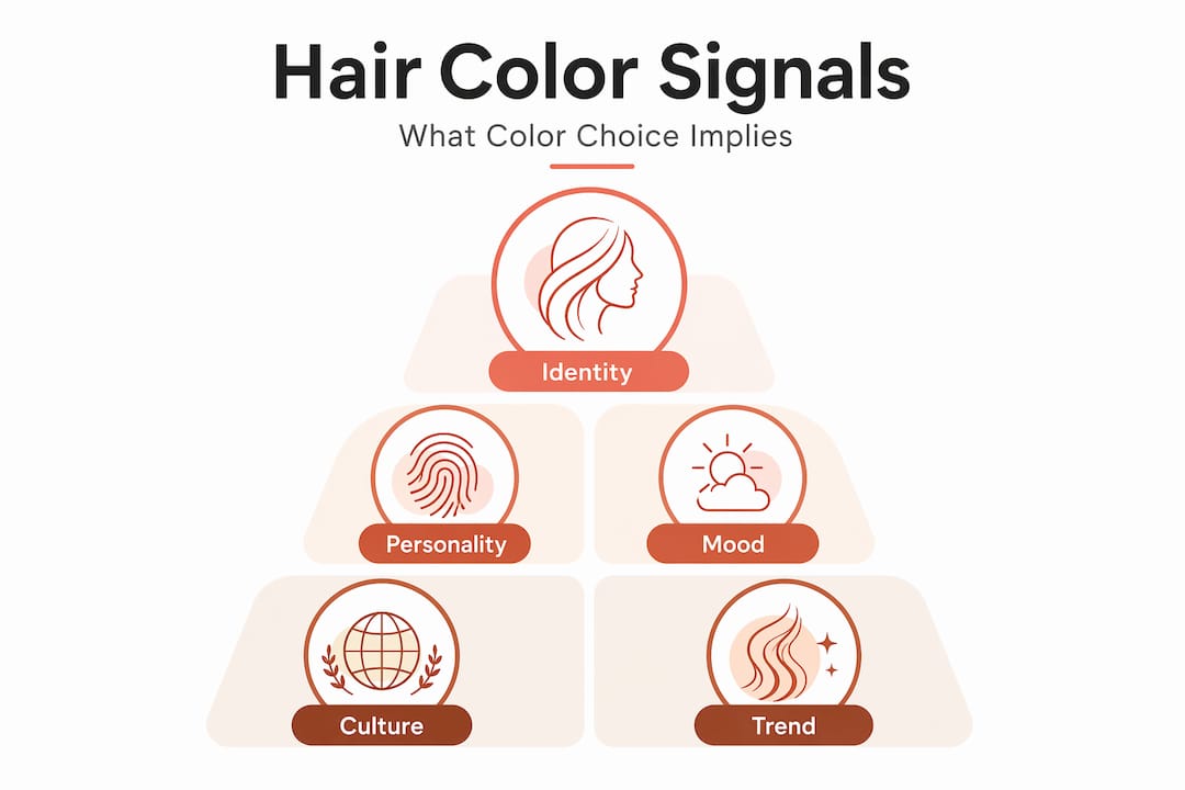Infographic showing hierarchy of hair color signals