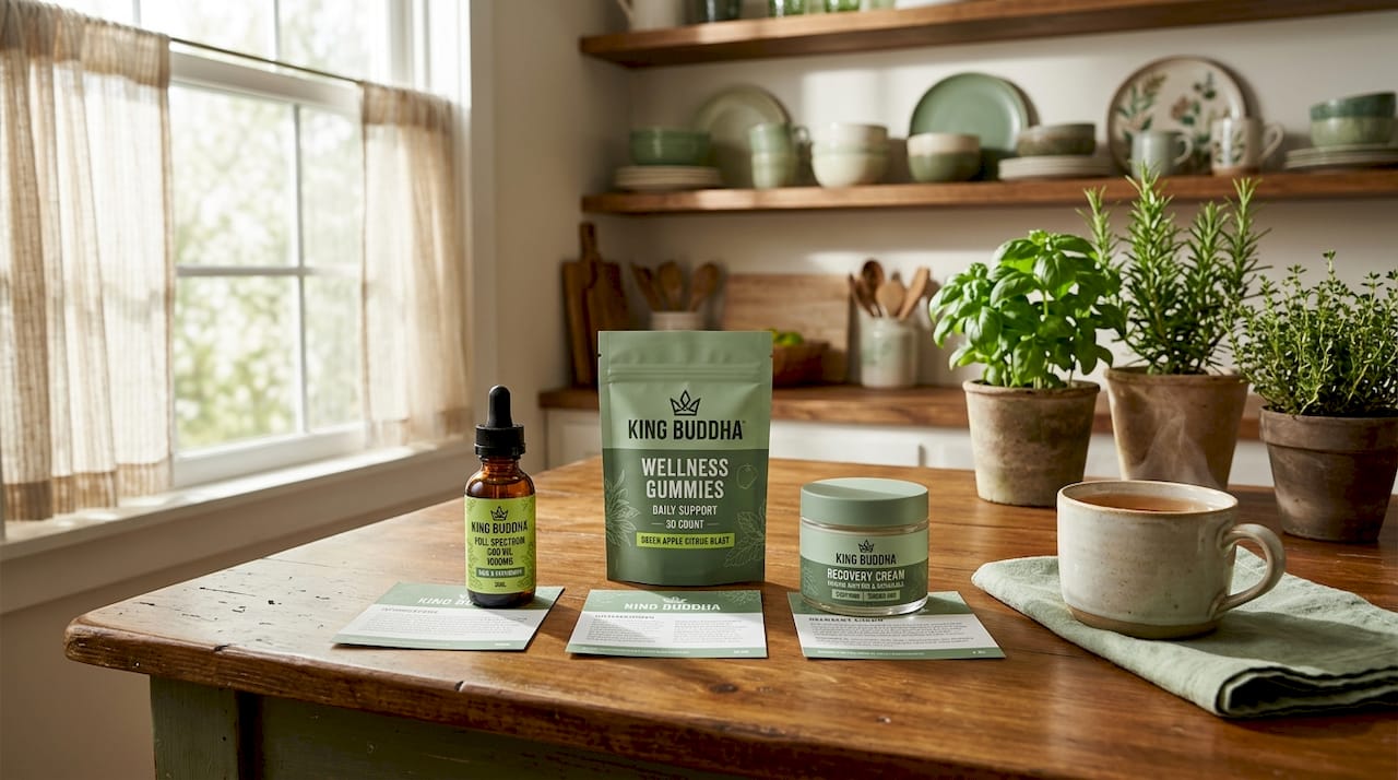 Three CBD product types side by side