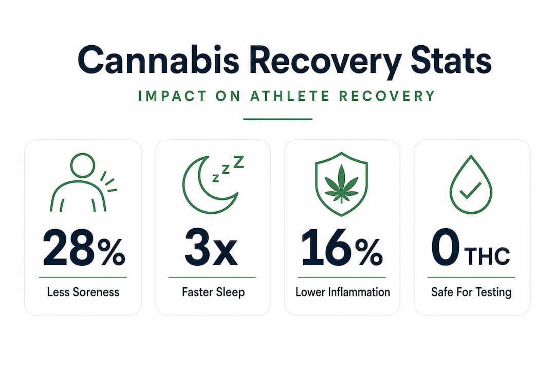 Infographic showing key stats on cannabis and recovery
