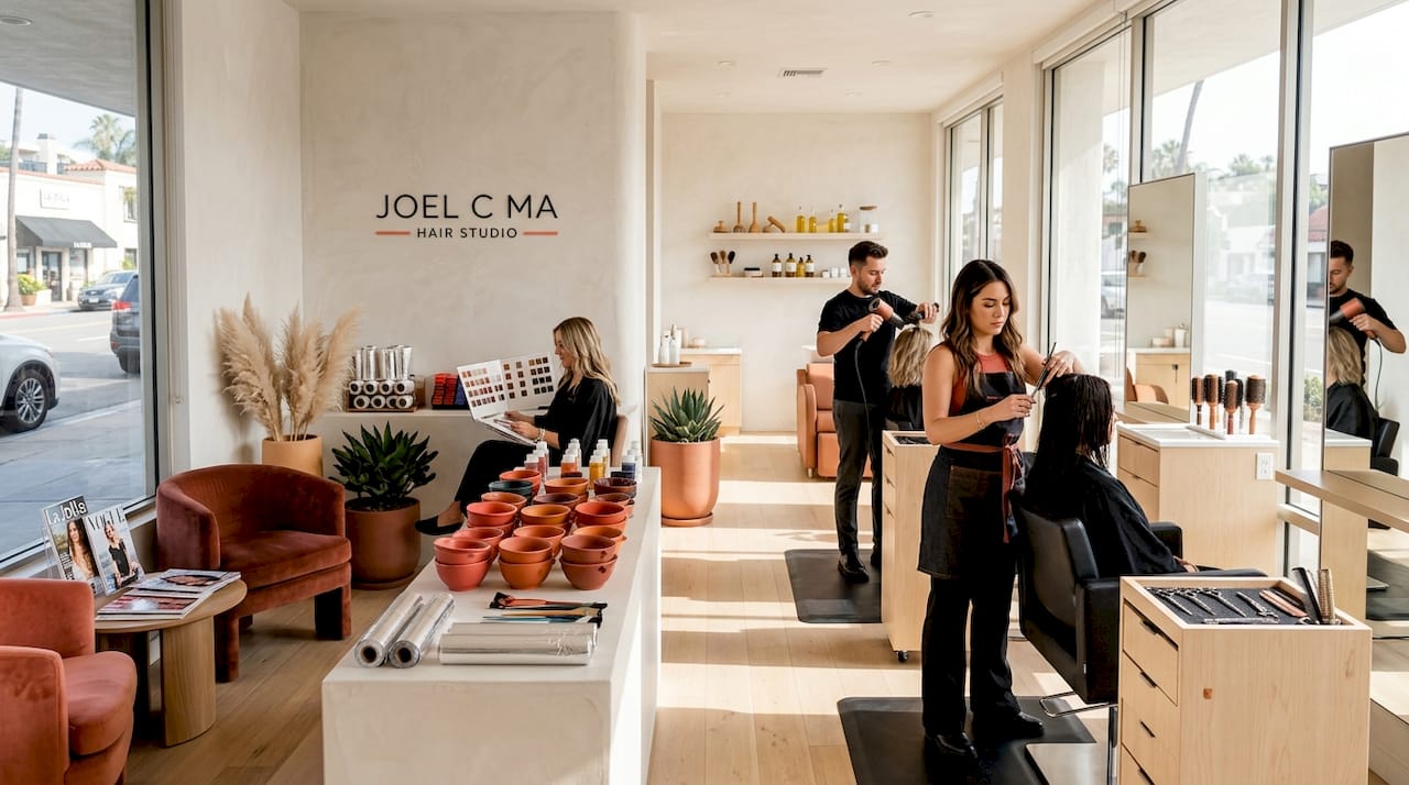 Salon zones for cut, color, styling, treatment