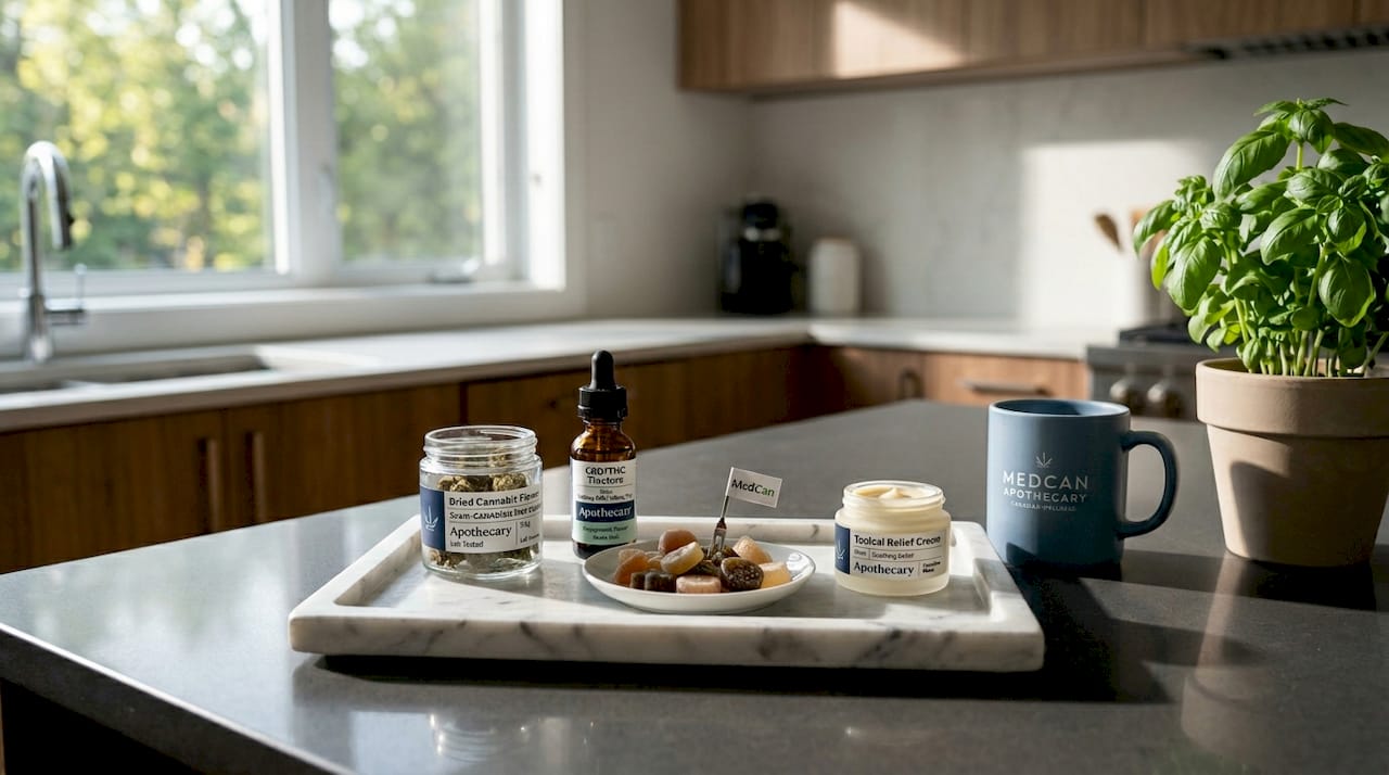 Assortment of medical cannabis product types