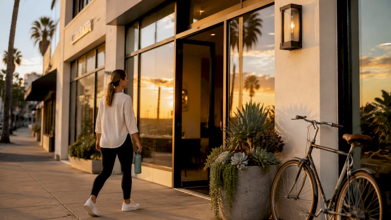 Exterior of dry bar salon in La Jolla