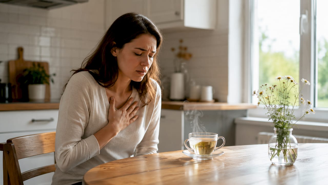 Woman experiencing cannabis overconsumption symptoms