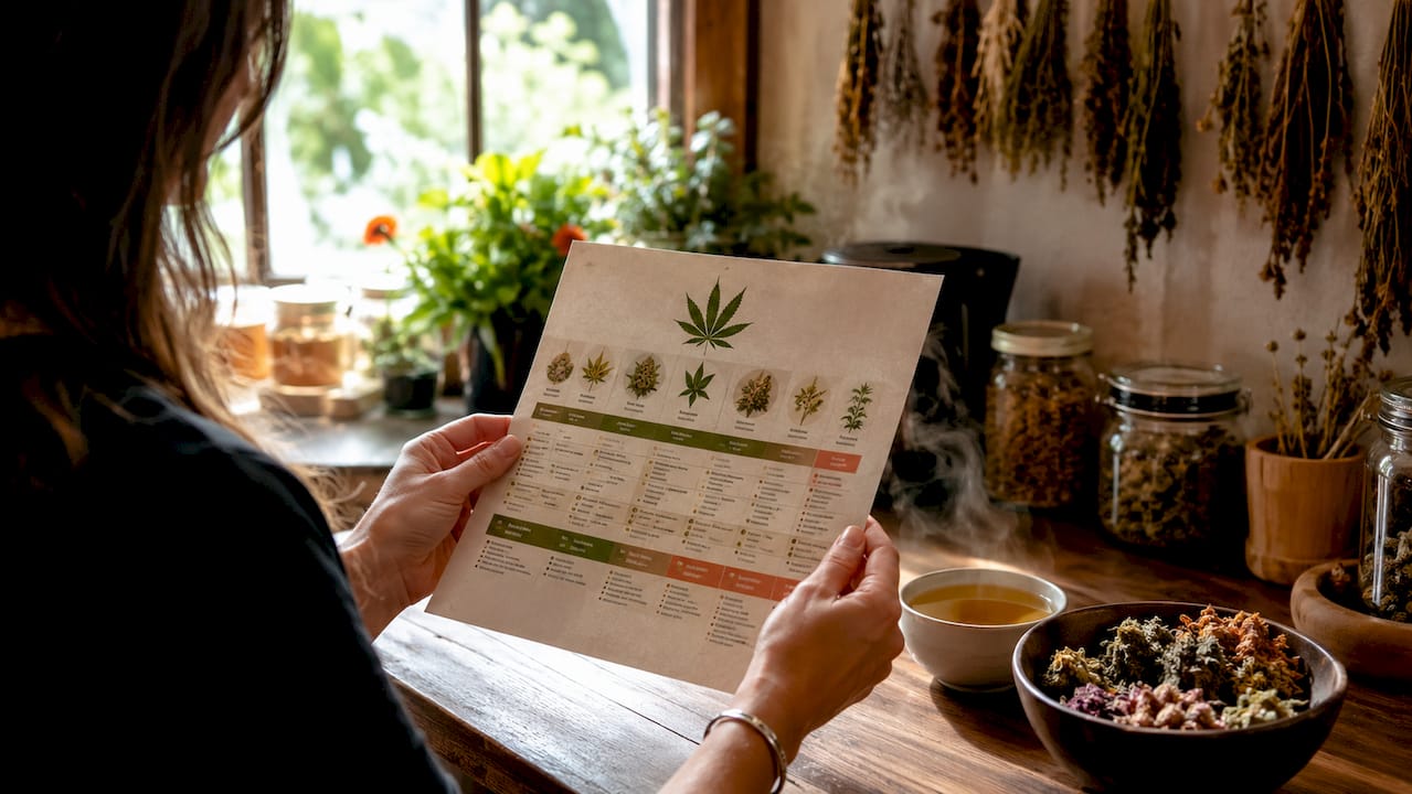 Hands completing digital cannabis intake form on tablet
